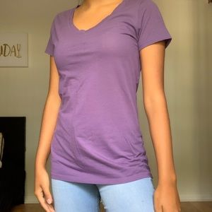 Purple v-neck tee
